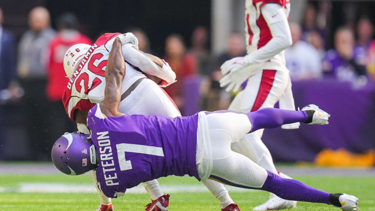 Vikings' Patrick Peterson to Arizona GM Steve Keim: 'Stop running'